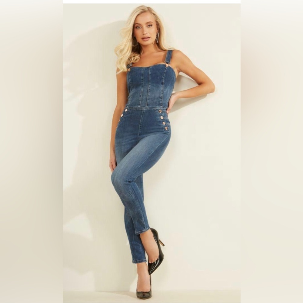 Guess rosemary denim stretchy jumpsuit (eco collection)26